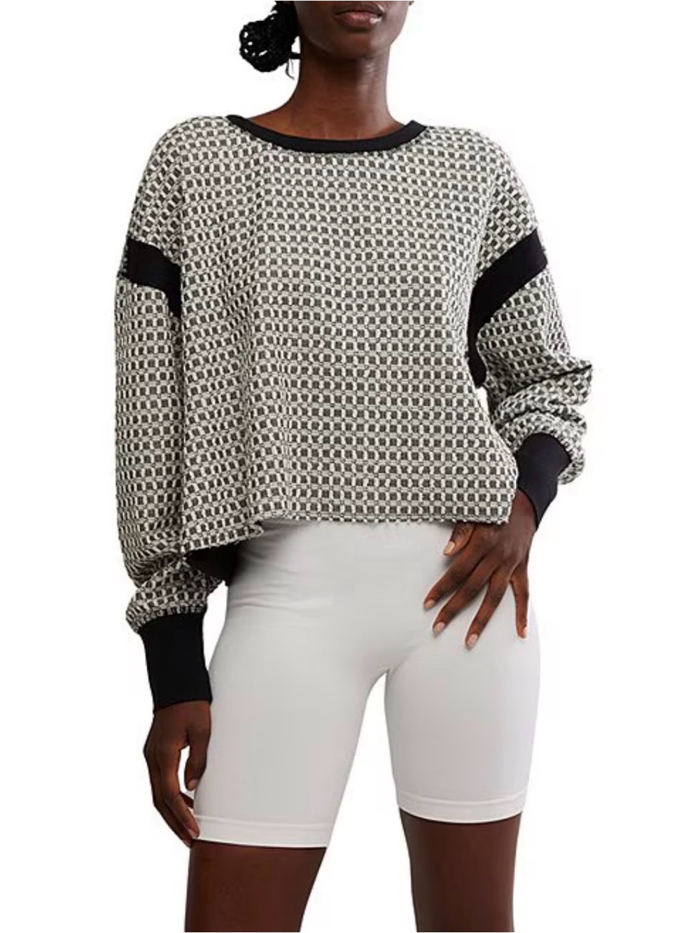 FP Movement My Time Reversible Textured Crew Neck Long Sleeve Tee
